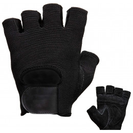 Heavy Duty Double Layer Gel Padded Leather Weight Lifting Gloves (Pair)