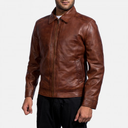 Inferno Brown Leather Jacket