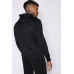Colour Pop Trims Hooded Poly Track Top - Black/Hot Red