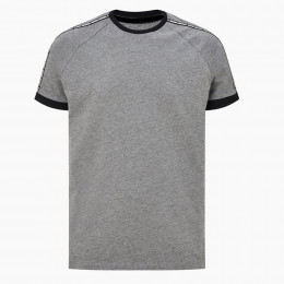 Taped Ringer T-Shirt - Charcoal/Black